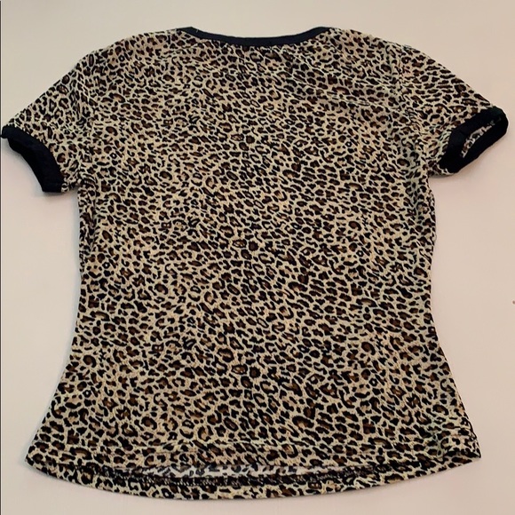 leopard print ringer tee - Picture 2 of 4